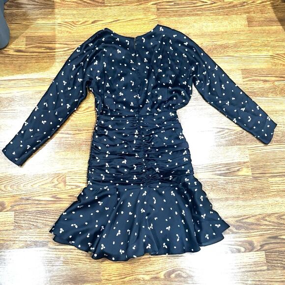 Silvia Tcherassi Rachel Flounce Hem Black Dress XS Pink Ruffle Cocktail Party - Picture 14 of 15